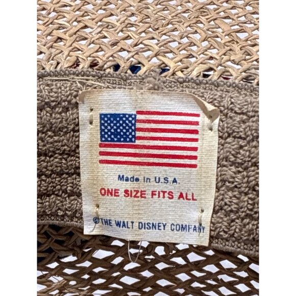Vintage the Walt Disney Straw Hat Men made in USA one size Explorer Donald Duck - Picture 4 of 8